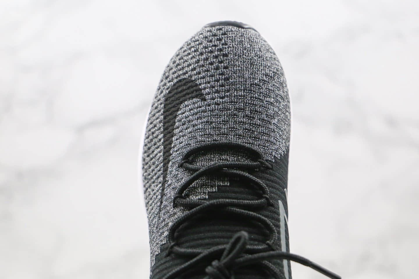耐克Nike Air Max 270 Flyknit公司级版本半掌气垫跑鞋黑灰色区别市面通货 货号:AO1023-001