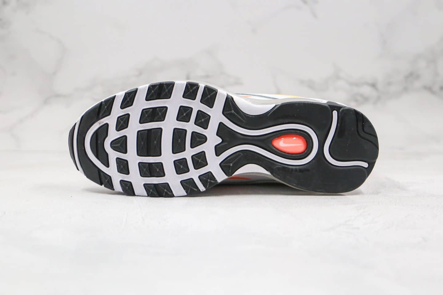 耐克Nike Air Max 97 ESS纯原版本子弹跑鞋白甜瓜橙原楦开发楦型 货号:CZ6087-100
