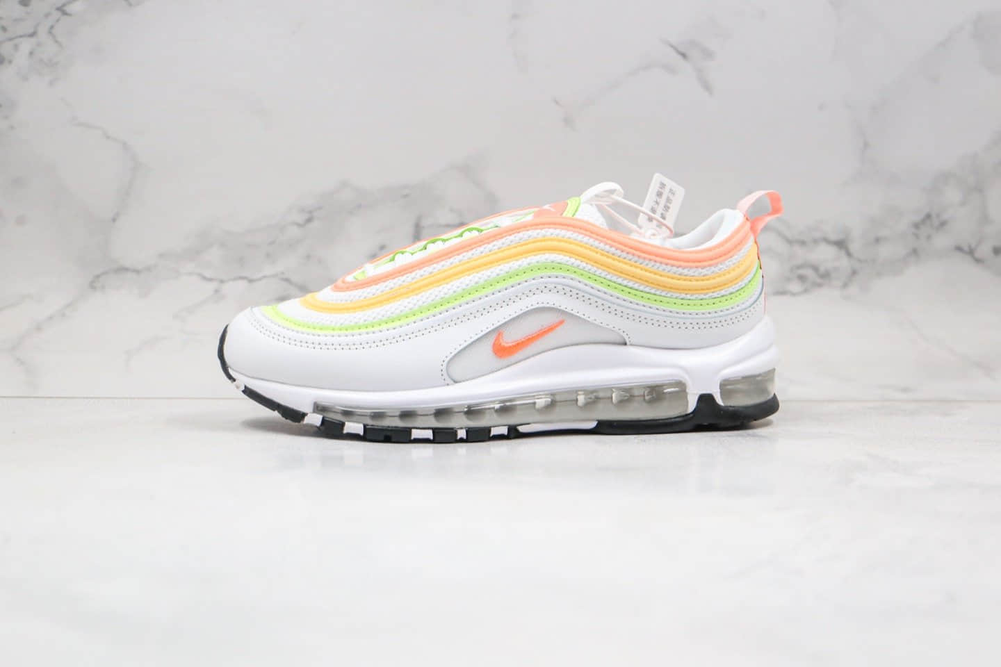 耐克Nike Air Max 97 ESS纯原版本子弹跑鞋白甜瓜橙原楦开发楦型 货号:CZ6087-100