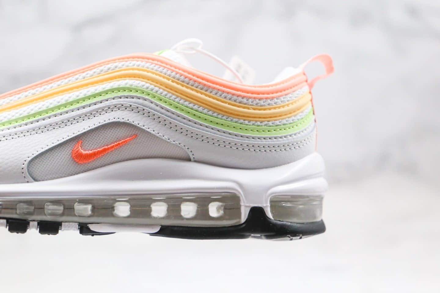 耐克Nike Air Max 97 ESS纯原版本子弹跑鞋白甜瓜橙原楦开发楦型 货号:CZ6087-100