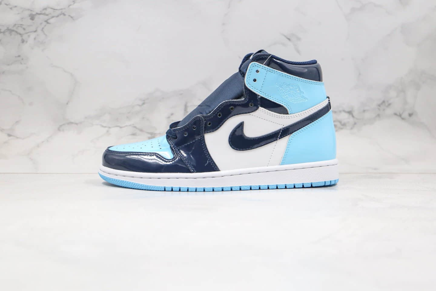 乔丹Air Jordan 1 Retro High OG“UNC Patent”纯原版本高帮AJ1全明星漆皮北卡蓝原鞋开发原盒原标 (ID:46374) - 图片1