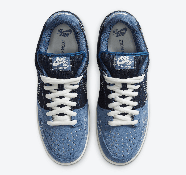 丹宁刺绣!Nike SB Dunk Low “Sashiko”官图释出! 货号:CV0316-400