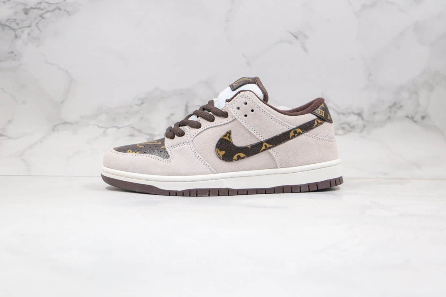 耐克Nike SB Dunk Low Loon纯原版本低帮DUNK板鞋LV联名款灰棕色扣篮系列内置Zoom气垫 货号:BQ6817-020