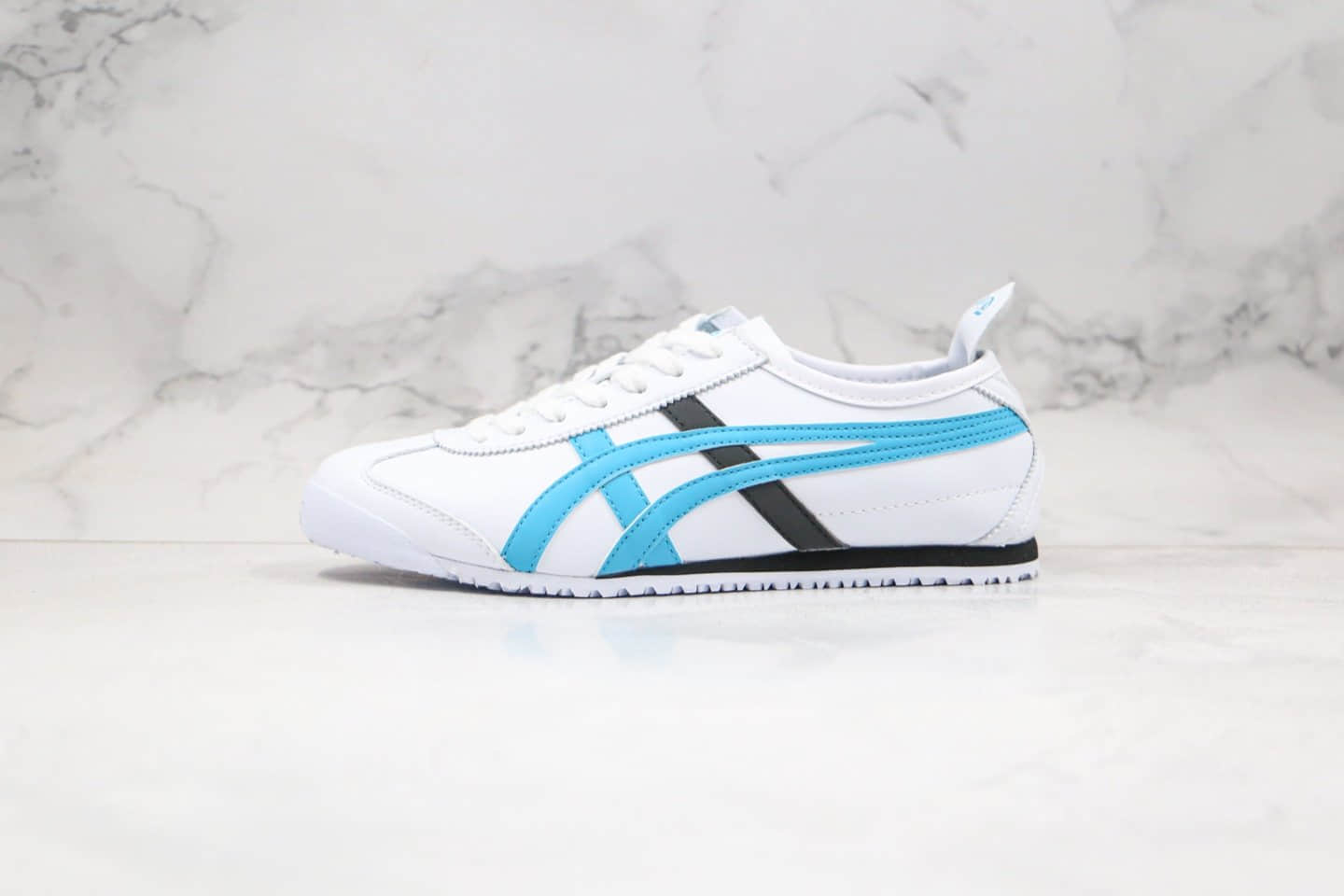 亚瑟士Asics Tiger Mexico 66纯原版本鬼冢虎阿斯克帆布鞋白蓝黑色四联吊牌齐全原盒原标 (ID:46599) - 图片1