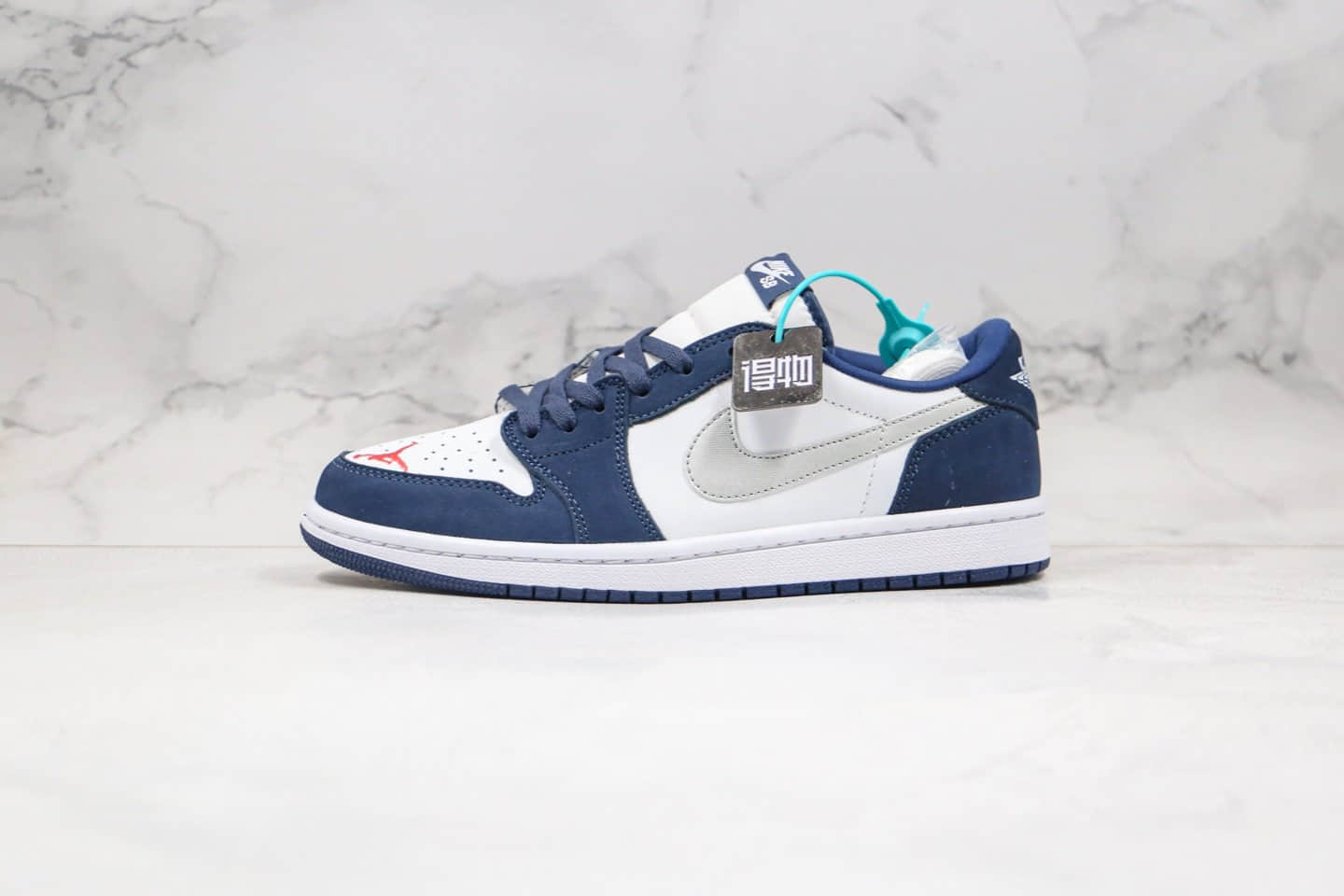 耐克Nike SB x Air Jordan 1 Low纯原版本乔丹联名款低帮AJ1海军蓝配色篮球鞋原鞋开模一比一打造 (ID:46655) - 图片1