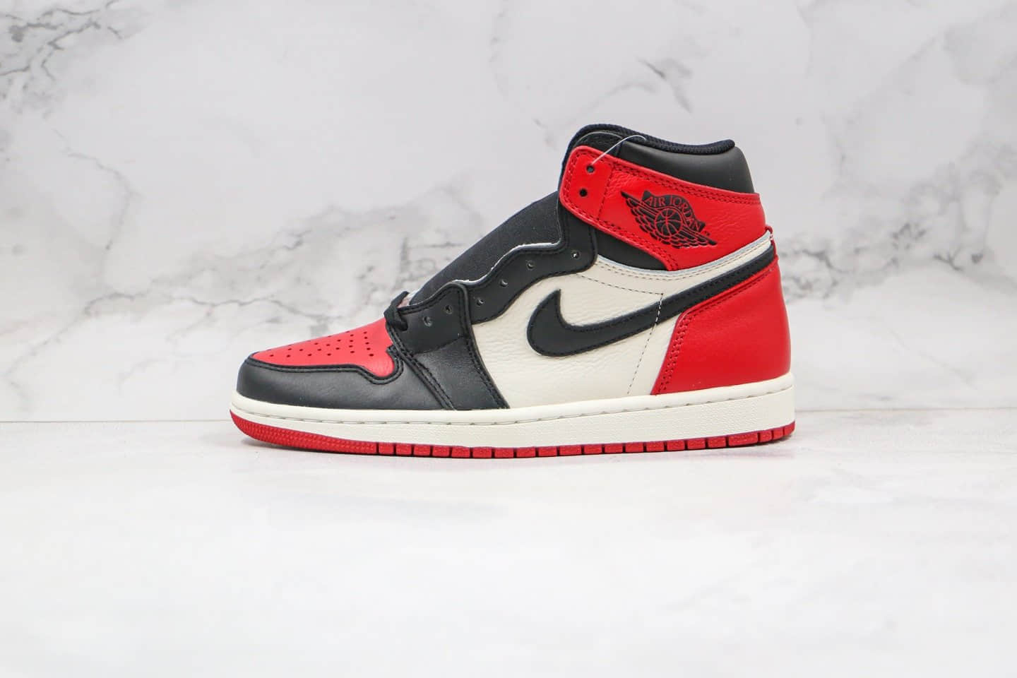 乔丹Air Jordan 1 Retro High OG Bred Toe纯原版本高帮AJ1黑红脚趾篮球鞋原档案数据开发原盒原标 (ID:46837) - 图片1