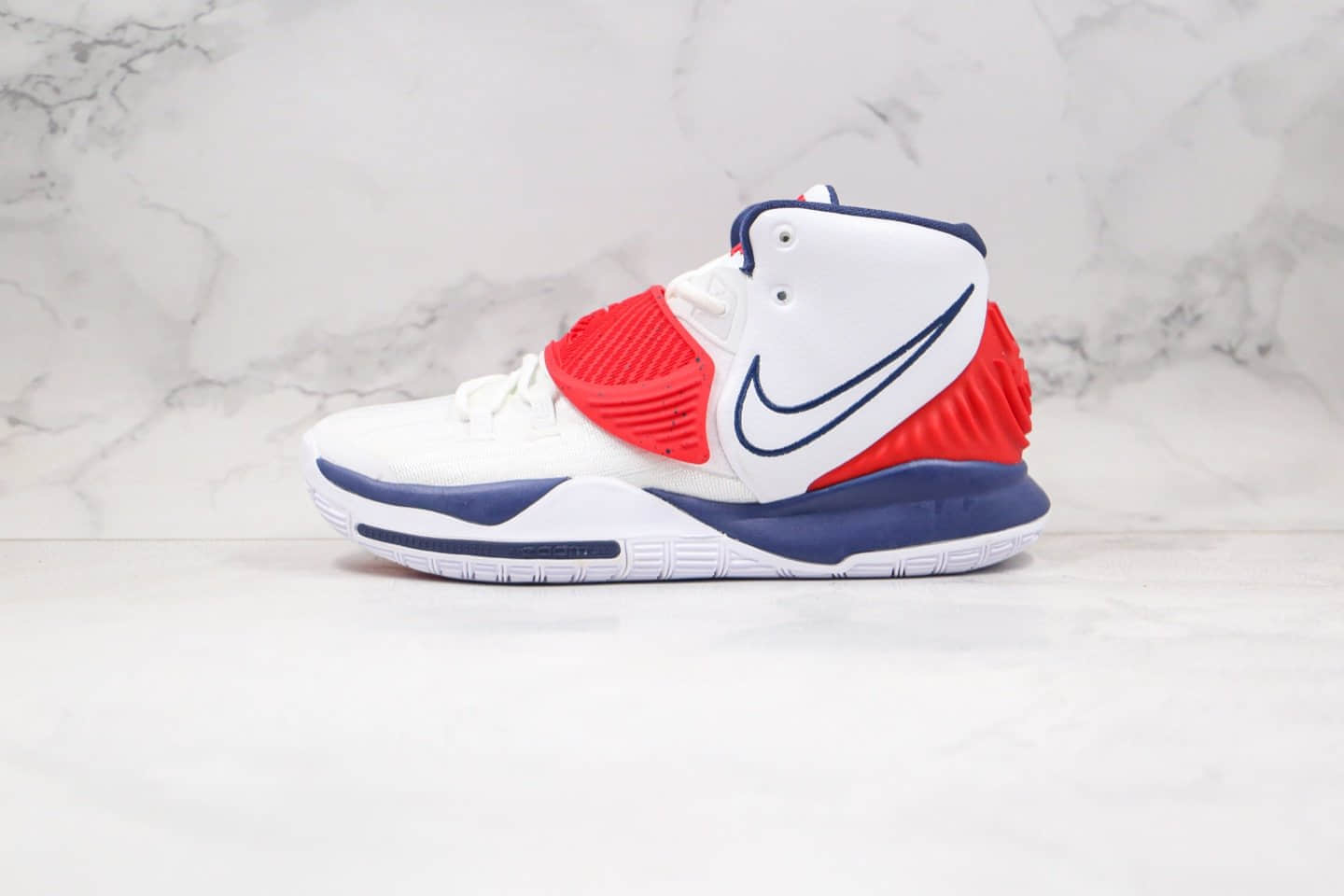 耐克Nike Kyrie 6纯原版本欧文6代白蓝红色篮球鞋内置气垫支持实战 货号:BQ4630-102