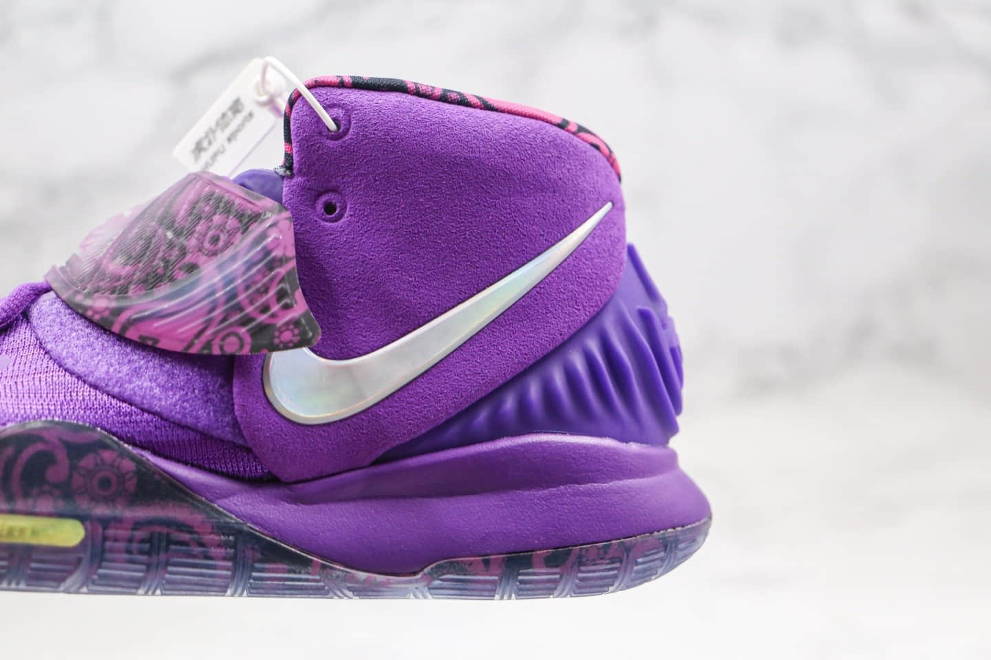耐克Nike Kyrie 6纯原版本欧文6代实战篮球鞋镭射紫色内置气垫原楦头纸板打造 货号:BQ4630-009