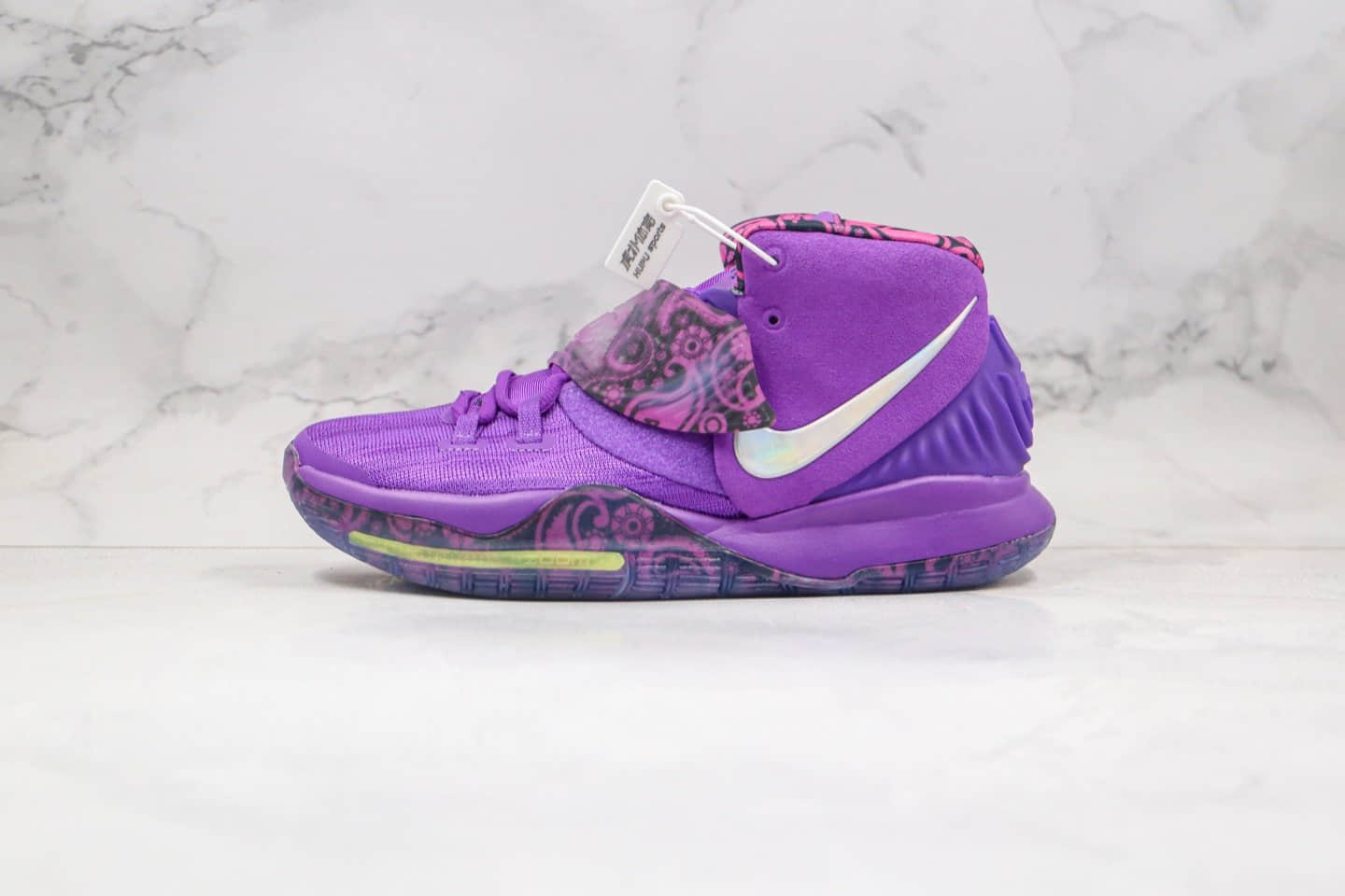 耐克Nike Kyrie 6纯原版本欧文6代实战篮球鞋镭射紫色内置气垫原楦头纸板打造 货号:BQ4630-009