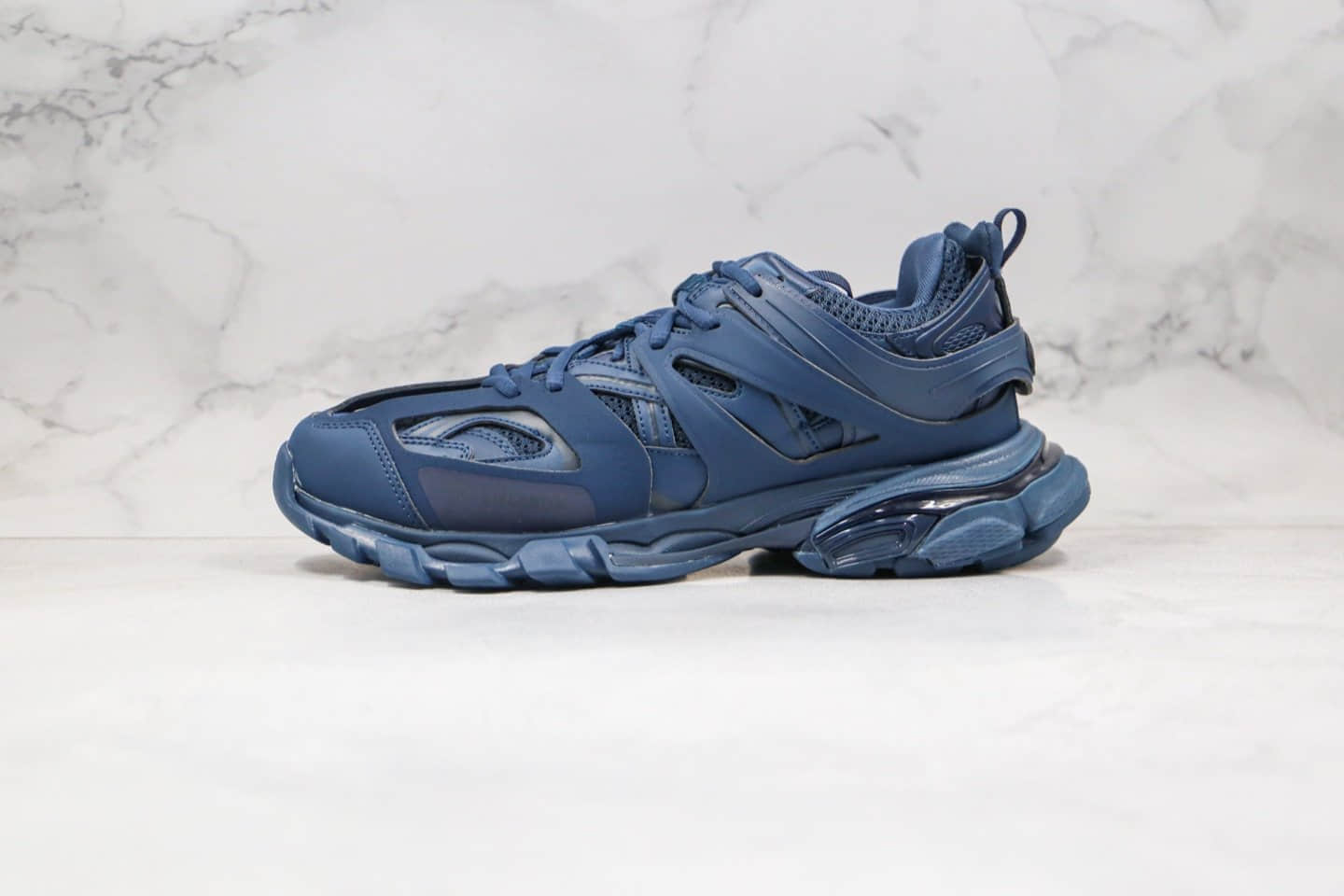 巴黎世家Balenciaga Sneaker Tess s.Gomma MAILLE WHITE ORANGE纯原版本复古老爹鞋3.0午夜蓝色原盒配件齐全 (ID:47478) - 图片1