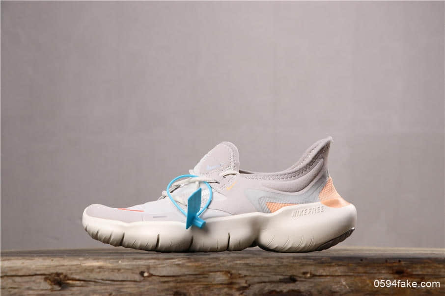 NIKE FREE RN 5.0耐克赤足5.0灰橙公司级带半码 缓震轻便跑鞋 (ID:4775) - 图片1