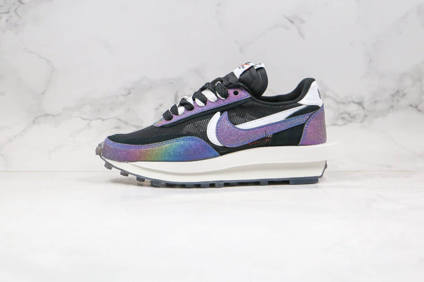 耐克Nike LDV Waffle x Sacai纯原版本联名款细闪黑彩虹华夫走秀鞋原盒原标正确鞋面颜色 货号:BV5053-002