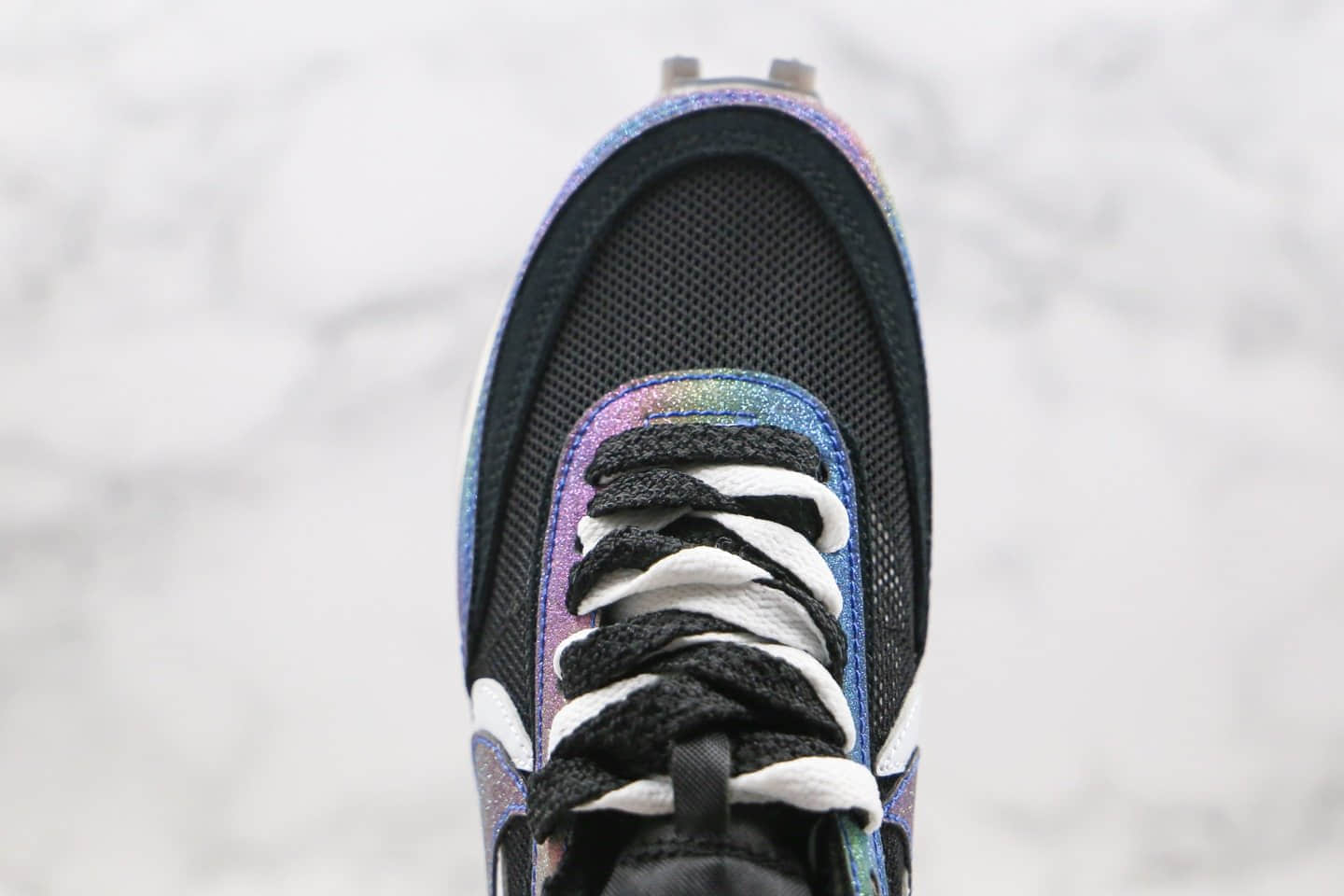 耐克Nike LDV Waffle x Sacai纯原版本联名款细闪黑彩虹华夫走秀鞋原盒原标正确鞋面颜色 货号:BV5053-002