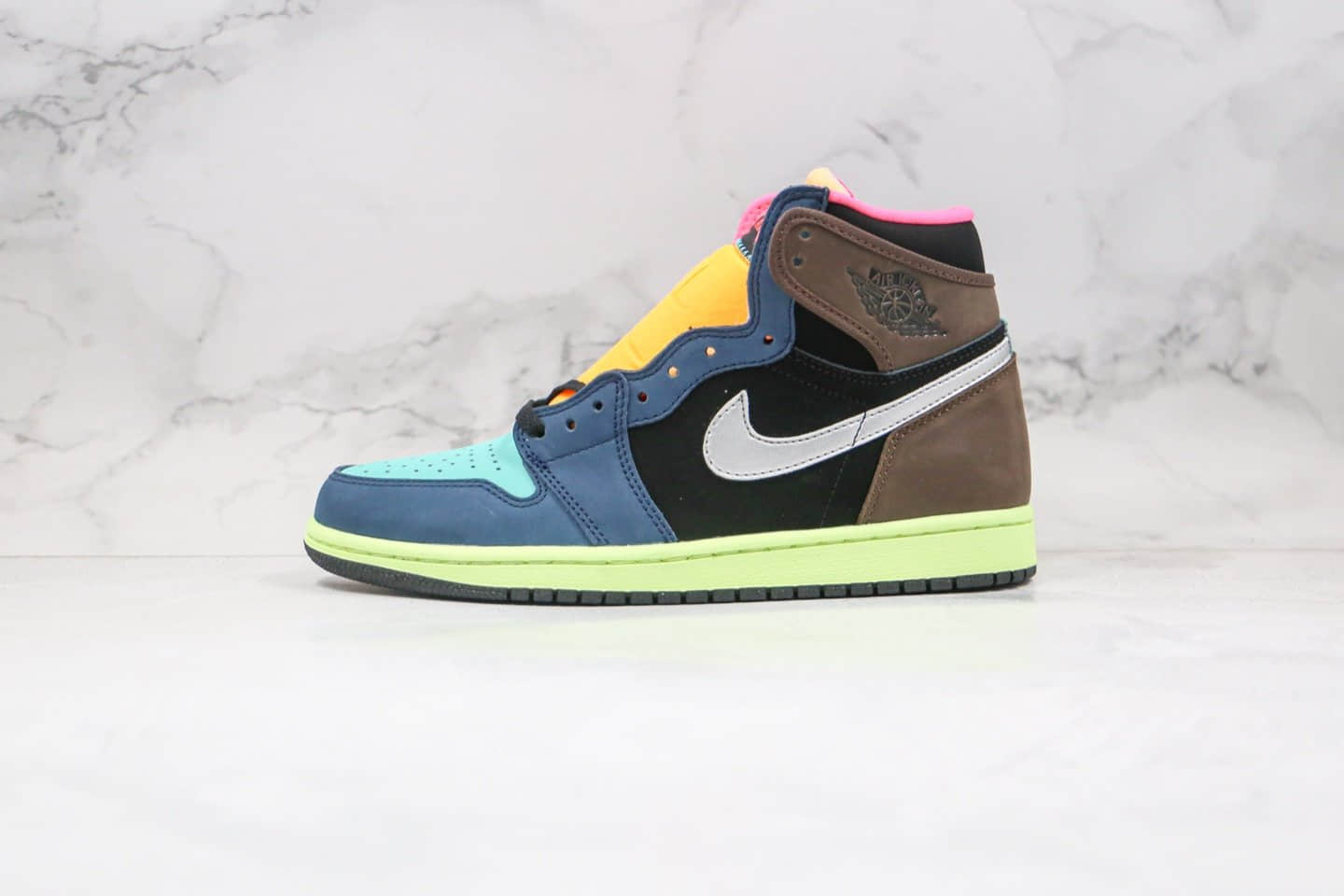 乔丹Air Jordan 1 High OG Bio Hack纯原版本高帮AJ1蓝棕银色拼接撞色正确后跟定型 (ID:47884) - 图片1