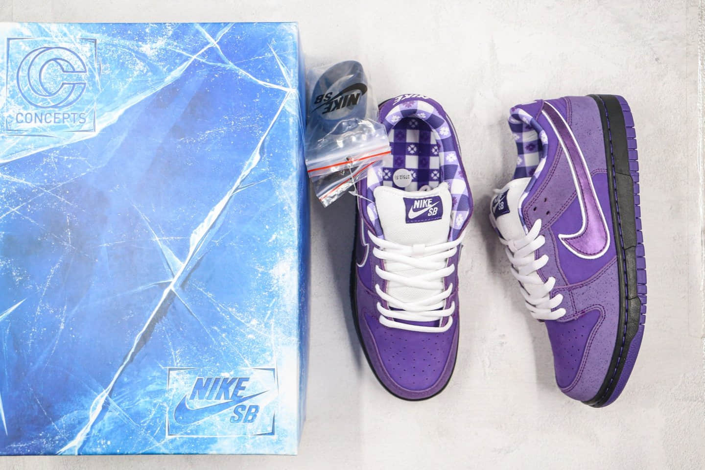 耐克Nike SB Dunk Low x Concepts纯原版本联名款低帮SB DUNK紫龙虾板鞋内置Zoom气垫原盒原标 货号:BV1310-555