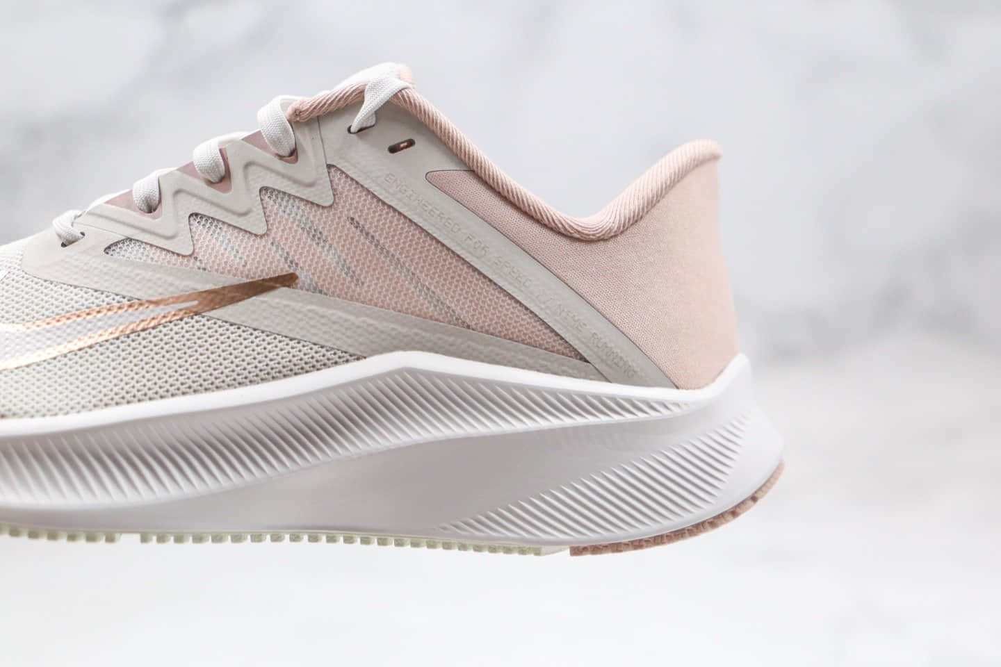 耐克Nike Quest 3纯原版本极致3代慢跑鞋米白香槟金色正确鞋面卡色原盒原标 货号:CD0232-003