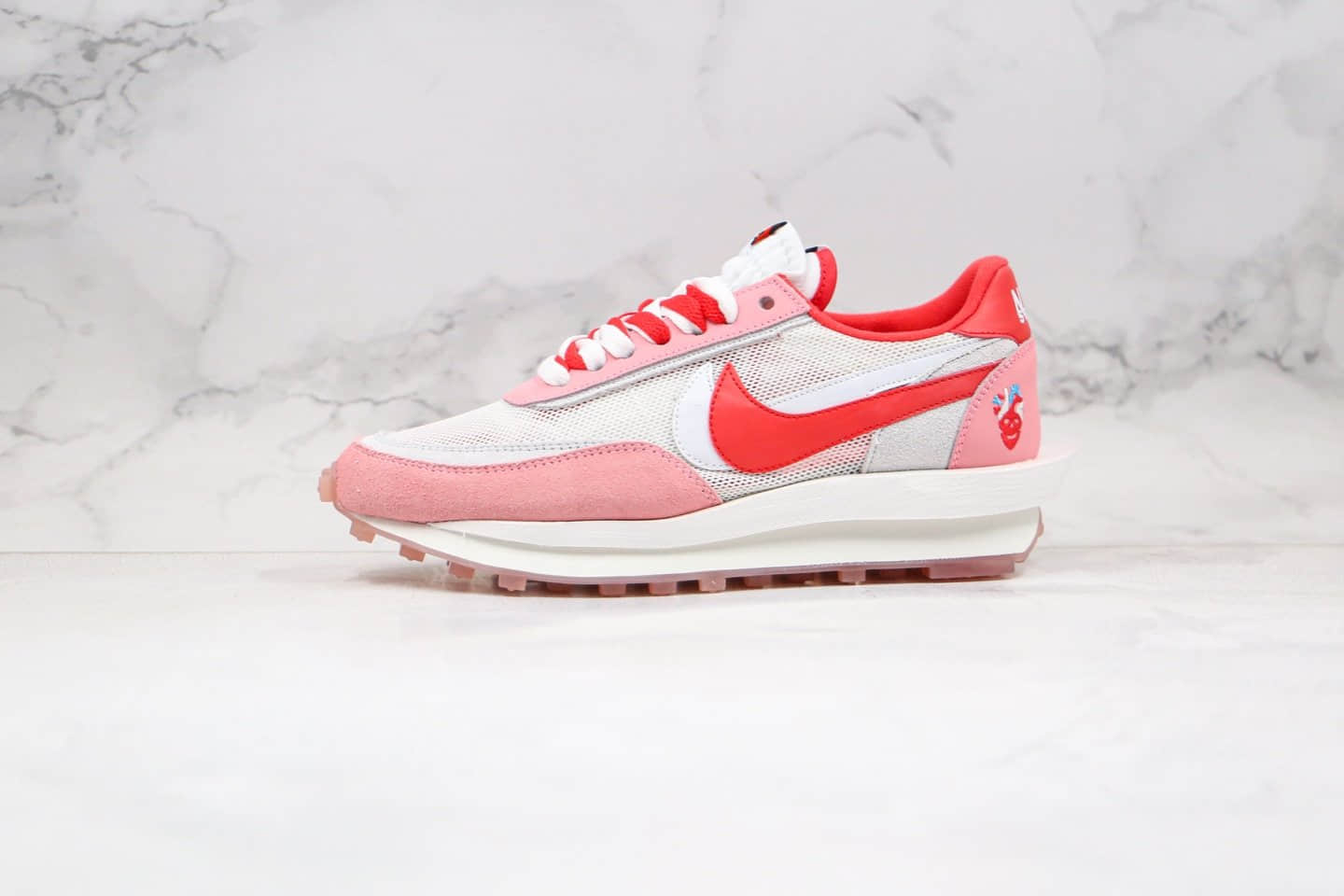 耐克Nike LDV Waffl x Sacai联名款纯原版本华夫粉色情人节走秀慢跑鞋原盒原标 货号:BV5378-800