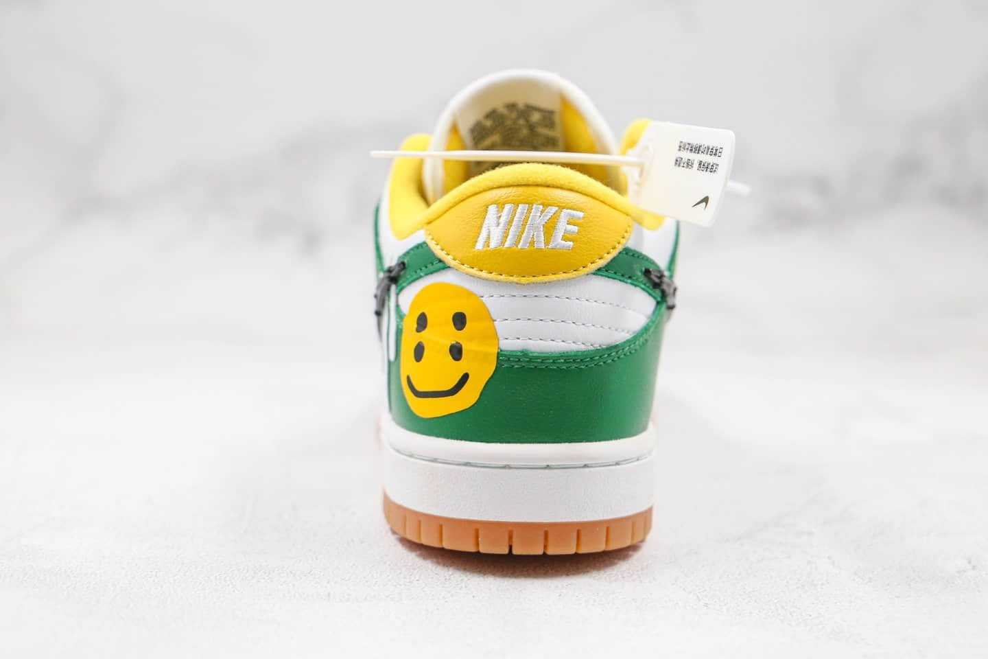 耐克NIKE SB DUNK纯原版本低帮DUNK笑脸涂鸦黄绿色板鞋内置Zoom气垫原盒原标 货号:CU1727-011