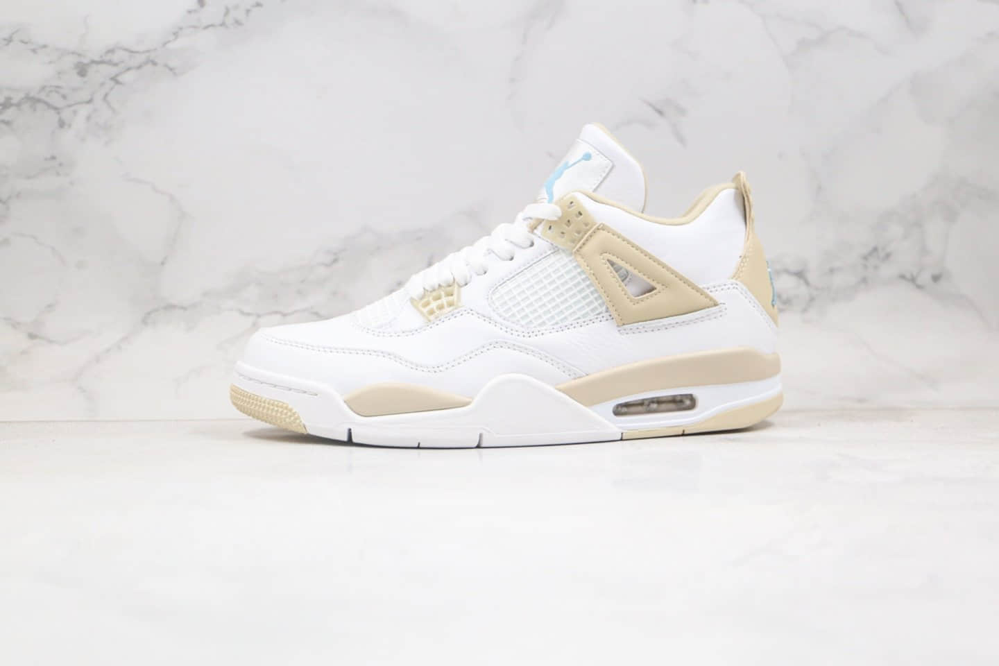 乔丹Air Jordan 4 Retro Linen纯原版本白卡其色AJ4白金篮球鞋原档案数据开发 (ID:48438) - 图片1