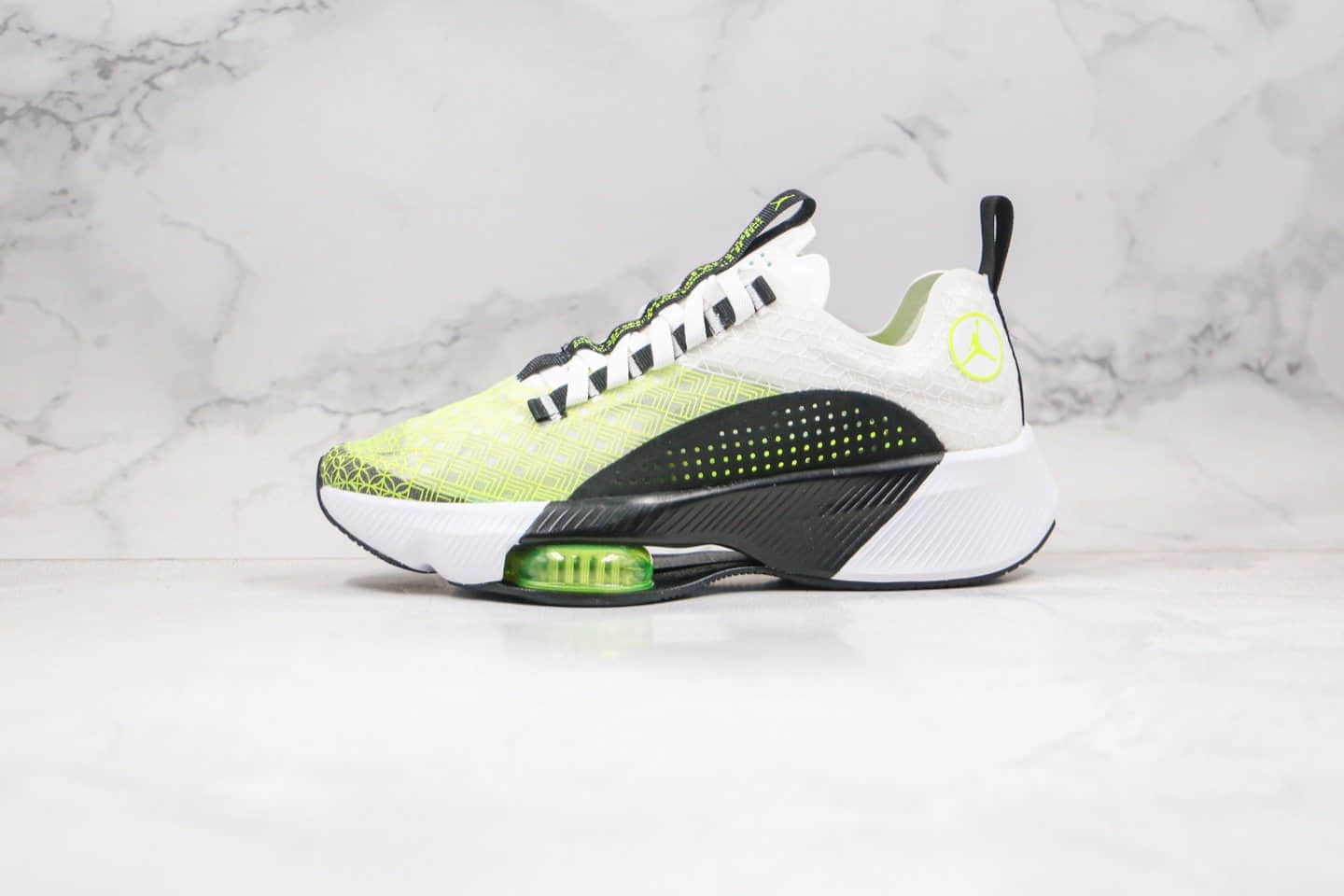 乔丹Air Jordan zoom renegade纯原版本马拉松蝉翼跑鞋白黑绿色内置气垫原楦头纸板打造 (ID:48511) - 图片1
