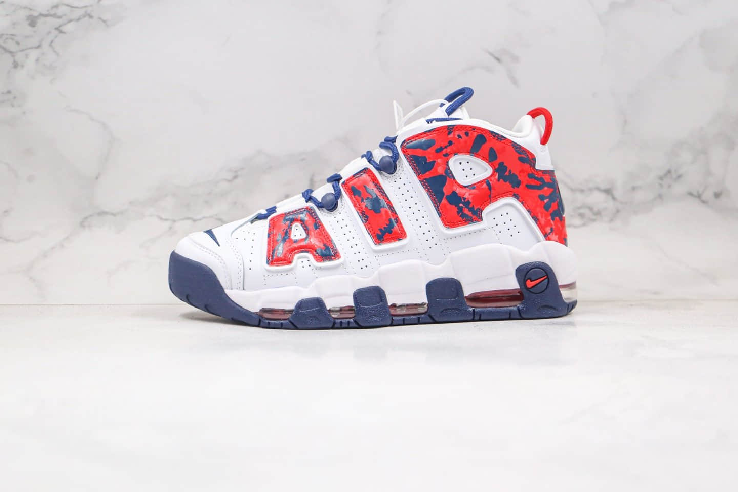 耐克Nike WMNS Air More Uptempo GSBarely Green0纯原版本皮蓬大R迷彩白红蓝色气垫篮球鞋区别市面通货版本 (ID:48559) - 图片1