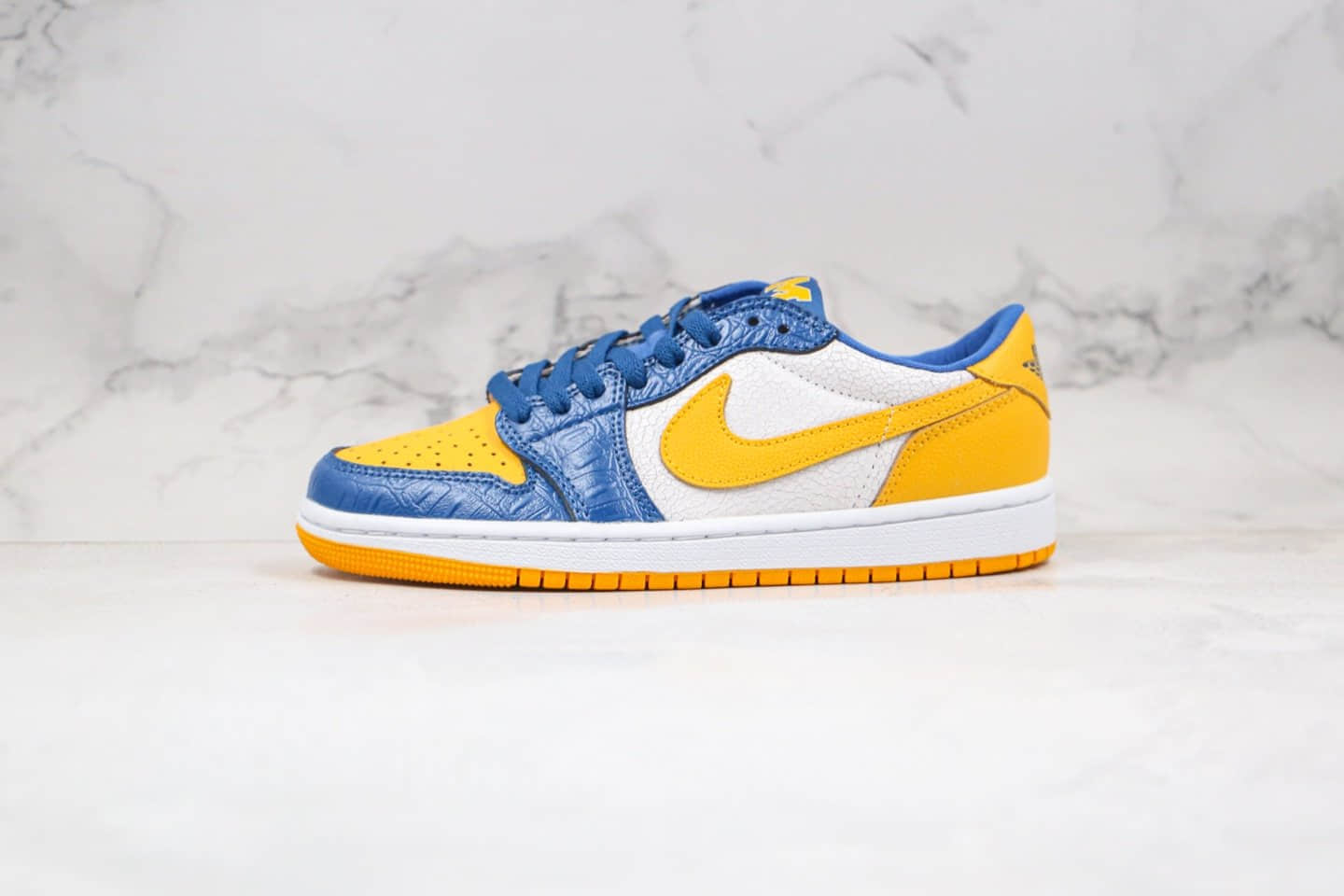 乔丹Air Jordan 1 Low纯原版本低帮AJ1爆裂纹玉米黄色篮球鞋原盒原标 (ID:48583) - 图片1
