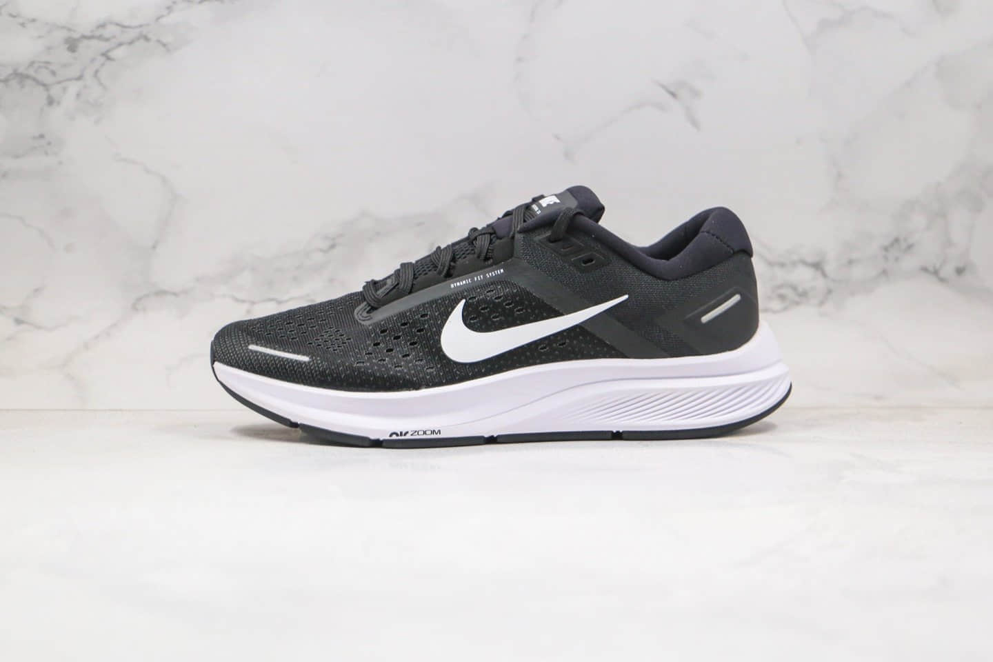 耐克Nike Zoom Structure 23纯原版本登月23代黑白色慢跑鞋内置Zoom气垫缓震 (ID:48727) - 图片1