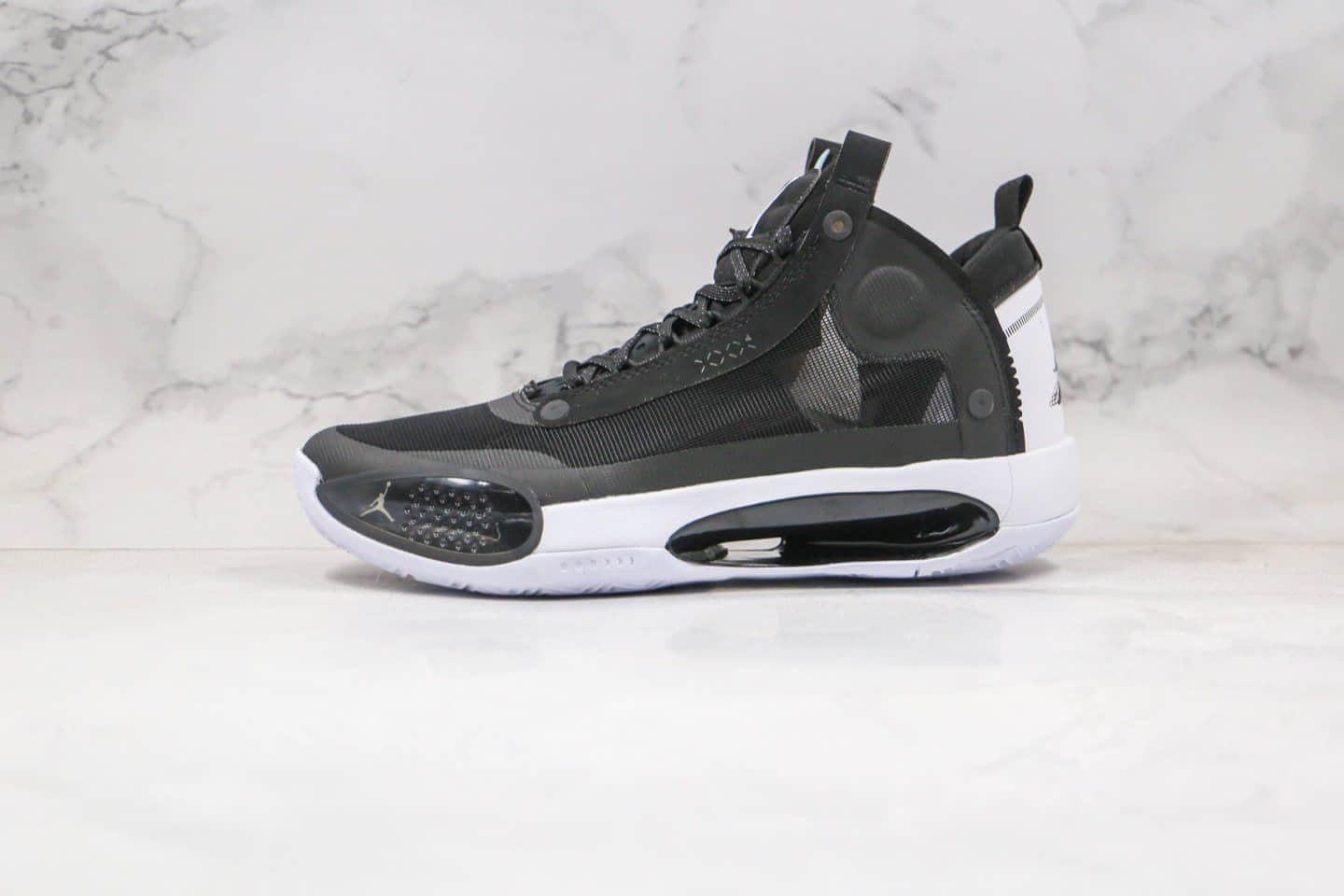乔丹AIR JORDAN XXXIV PF纯原版本黑白色AJ34实战篮球鞋内置气垫支持实战 (ID:48746) - 图片1