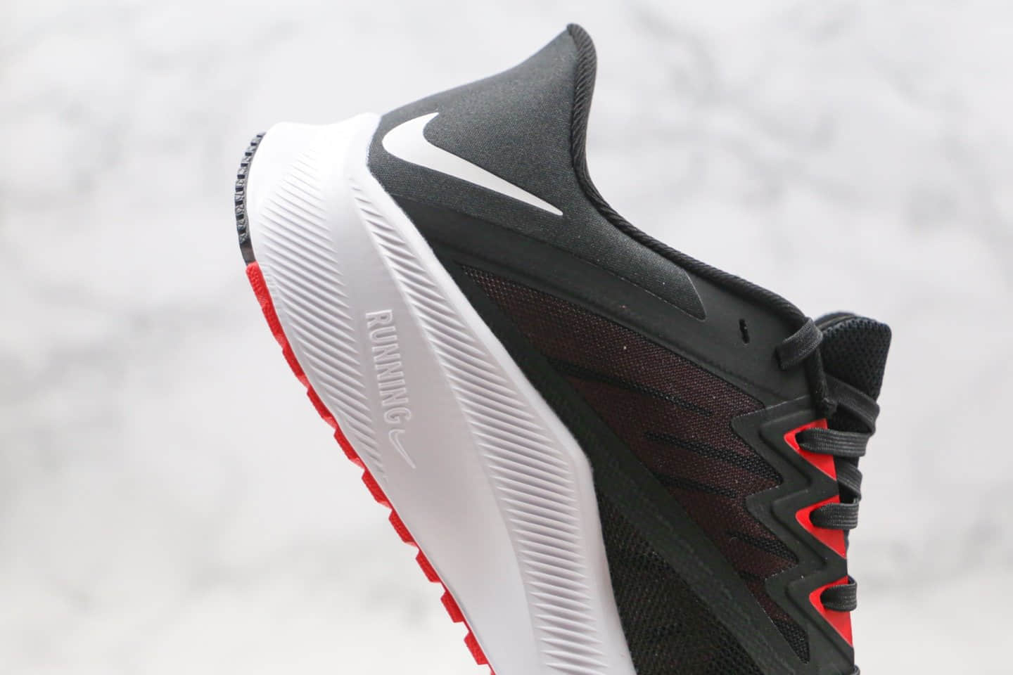耐克Nike Quest 3纯原版本极速三代黑红色慢跑鞋原楦头纸板打造 货号:CD0230-004