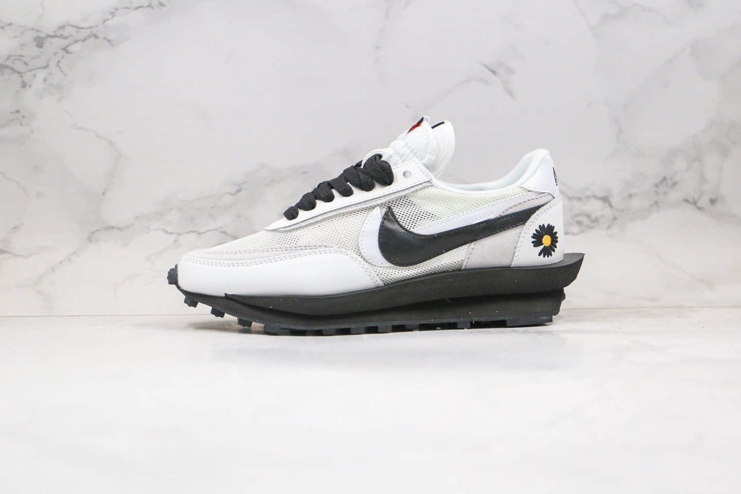 耐克PEACEMINUSONE x Sacai x Nike LDV Waffle Daybreak三方联名款纯原版本华夫sacai走秀鞋权志龙小雏菊白黑色原盒原标 (ID:49036) - 图片1