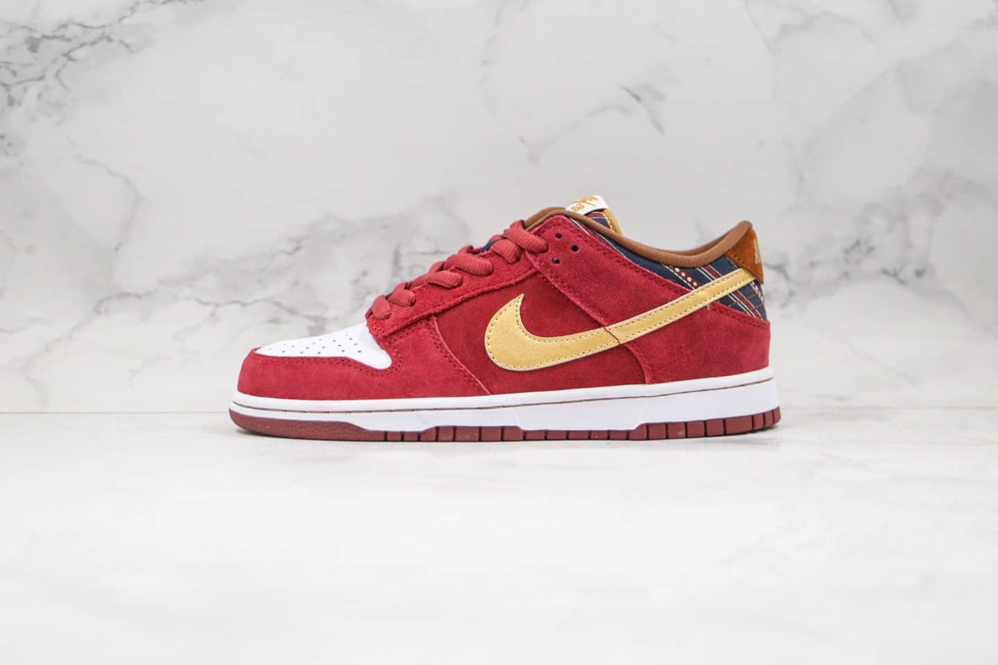 耐克Nike SB Dunk Low Anchorman纯原版本低帮SB板鞋王牌播音员联名款金红色内置Zoom气垫 货号:304292-672