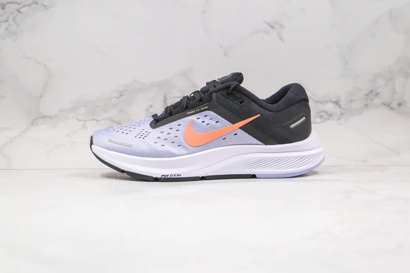 耐克Nike Zoom Structure 23纯原版本登月23代气垫慢跑鞋黑紫橙色原楦头纸板打造 (ID:49454) - 图片1