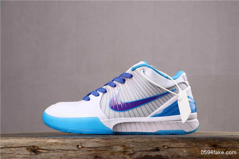 Nike Zoom Kobe IV 4 Protro Carpe Diem耐克科比4白蓝纯原真碳带半码 气垫实战篮球鞋 (ID:4963) - 图片1