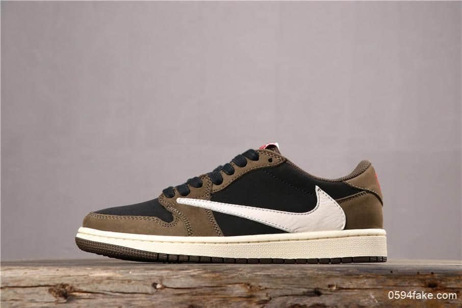Travis Scott x Air Jordan 1 Low“Dark Mocha”AJ1棕色反钩 (ID:4972) - 图片1