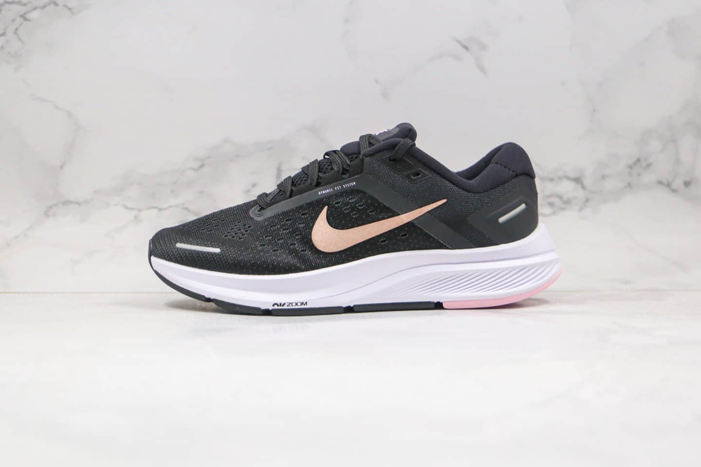 耐克Nike Zoom Structure 23纯原版本登月23代黑金色慢跑鞋内置ZOOM气垫原盒原标 (ID:49804) - 图片1