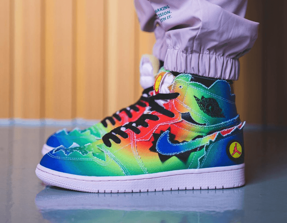 超吸睛扎染鞋面！J Balvin x AJ1上脚图释出！ (ID:50038) - 图片1