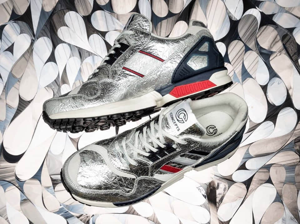 锡箔纸做的鞋？Concepts x adidas ZX 9000 联名首度曝光！下月发售！
