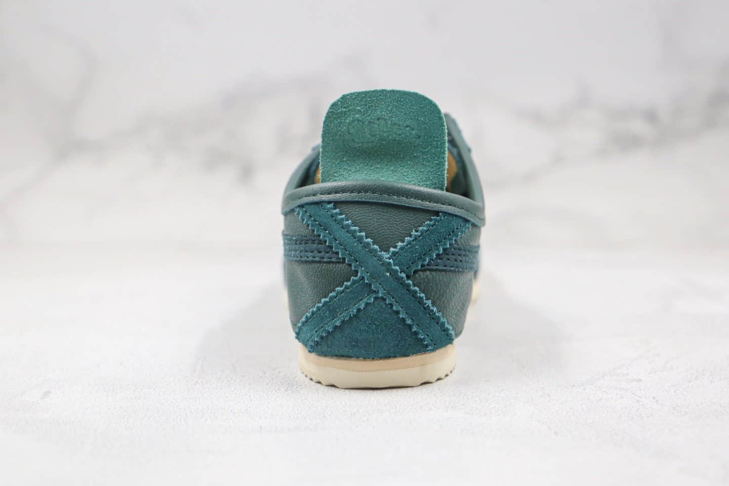 亚瑟士Asics Onitsuka Tiger NIPPON MADE纯原版本鬼冢虎深绿色羊皮手工鞋内置NFC芯片 货号:TH9J4L-8484