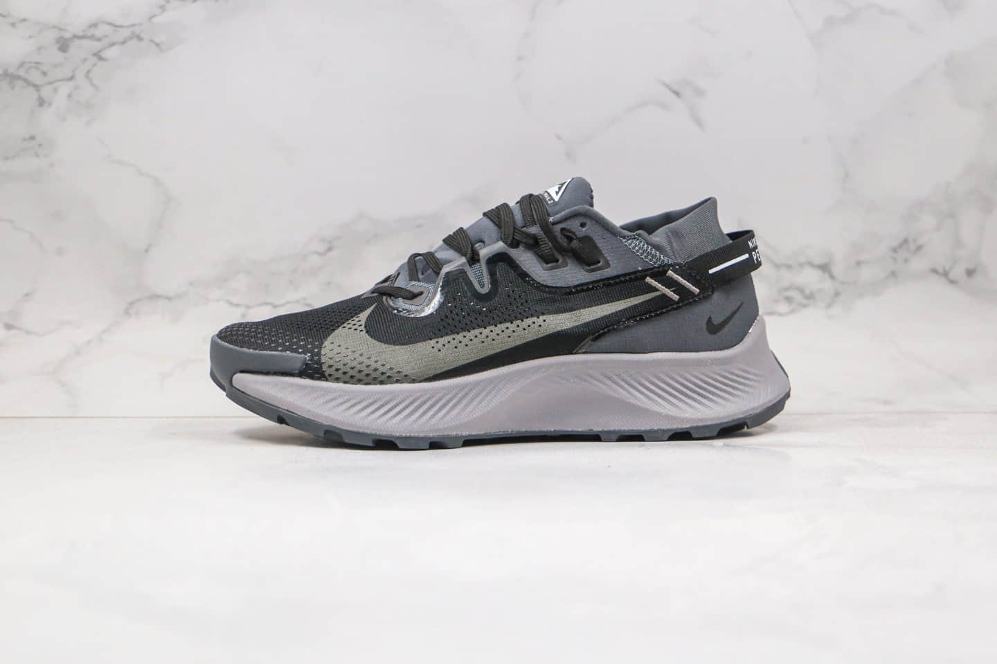 耐克Nike Zoom Pegasus Trall 2纯原版本登月2代马拉松越野跑鞋黑灰色内置ZOOM气垫原盒原标 (ID:50097) - 图片1