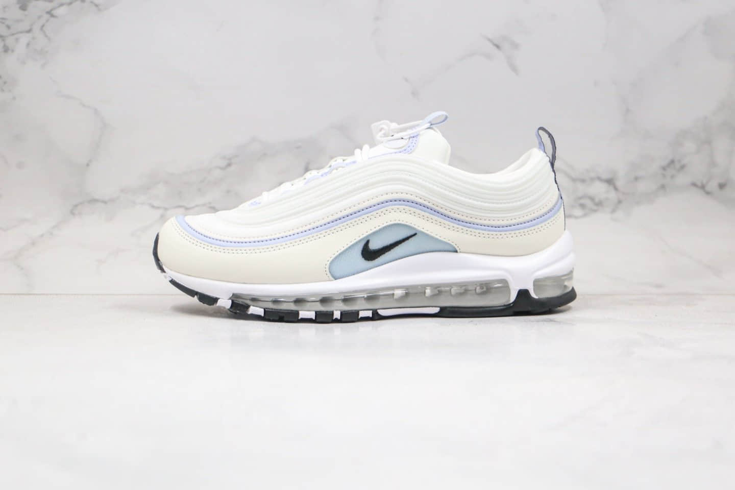 耐克Nike Wmns Air Max 97纯原版本子弹头Max97气垫鞋渐变白粉黄米白色慢跑鞋内置真实气垫 (ID:50226) - 图片1