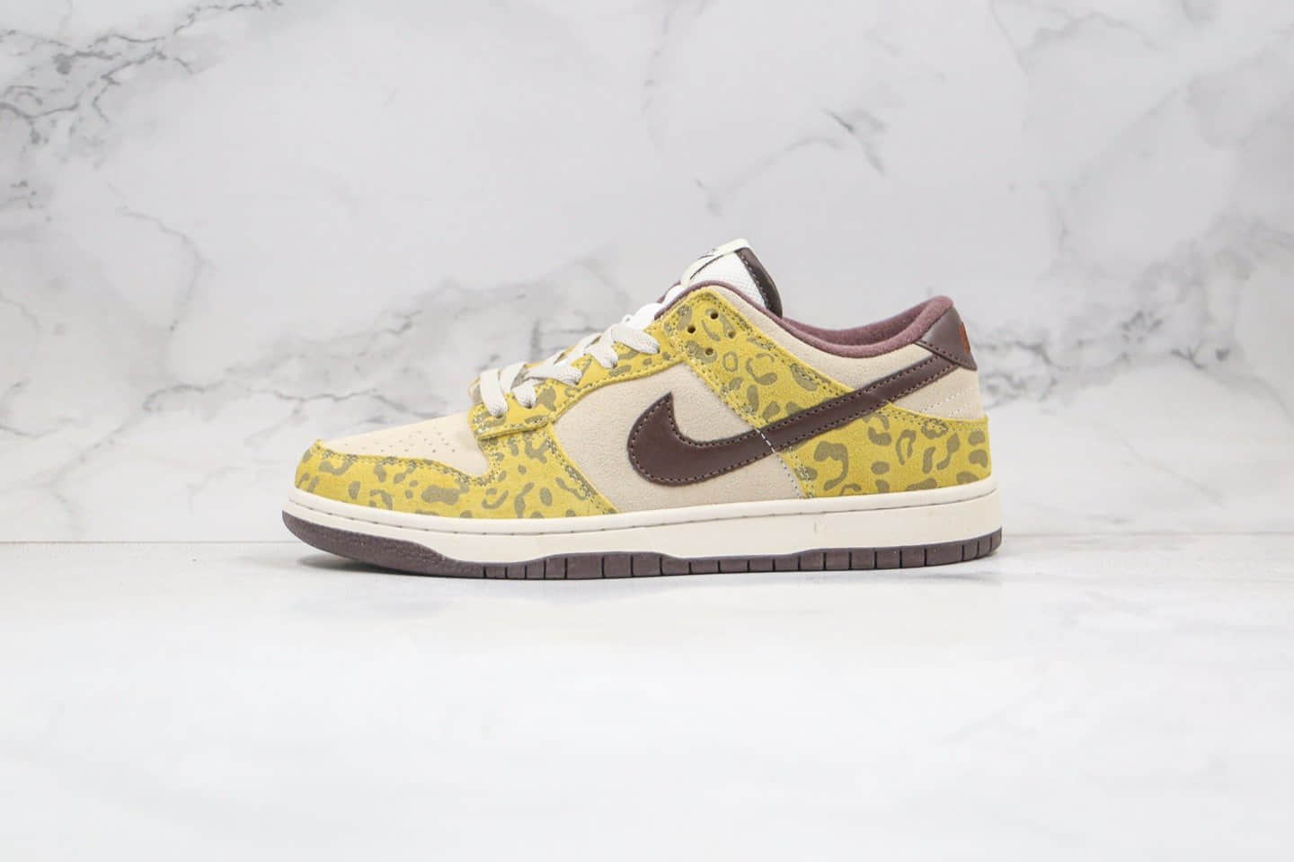 耐克Nike Dunk Low PRM Medium Curry纯原版本低帮SB DUNK动物园主题系列美洲豹配色板鞋内置Zoom气垫 货号:DD1390-100