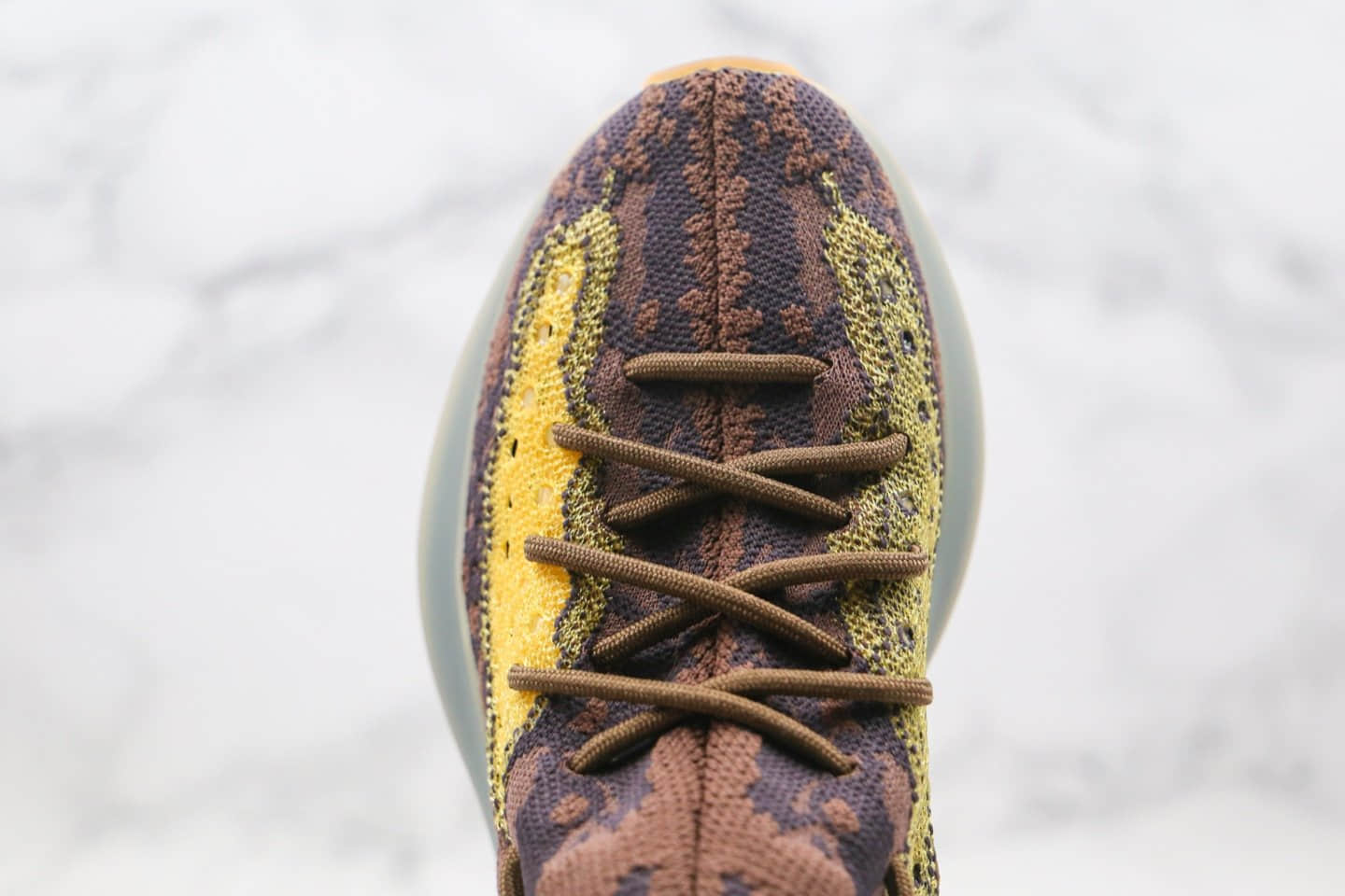 阿迪达斯Adidas Yeezy 380 Boost公司级版本椰子380爆米花跑鞋棕黄色原楦头纸板打造 货号:FZ4982