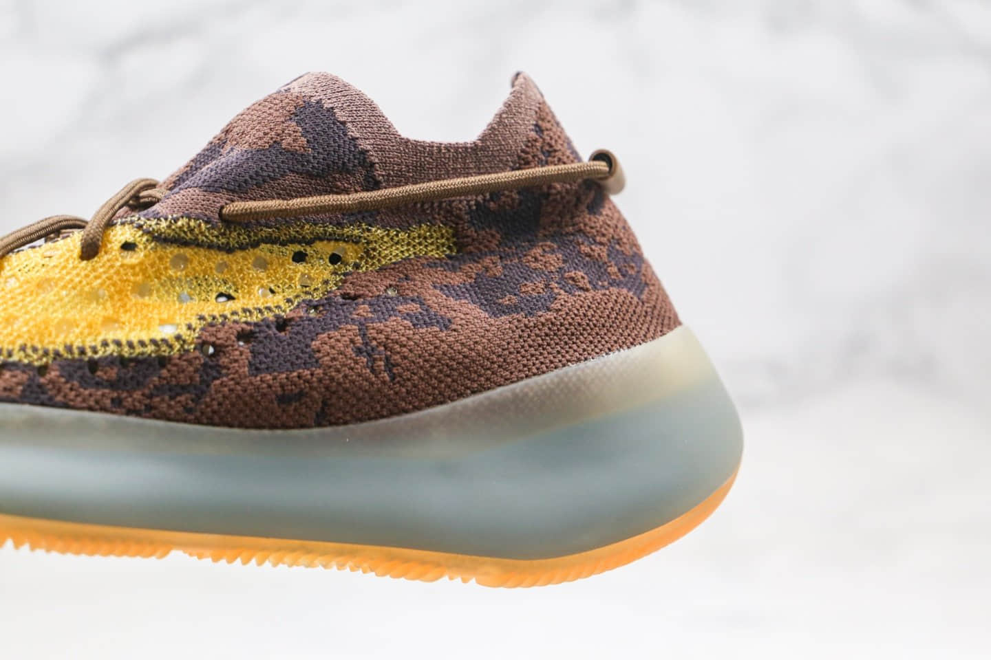 阿迪达斯Adidas Yeezy 380 Boost公司级版本椰子380爆米花跑鞋棕黄色原楦头纸板打造 货号:FZ4982