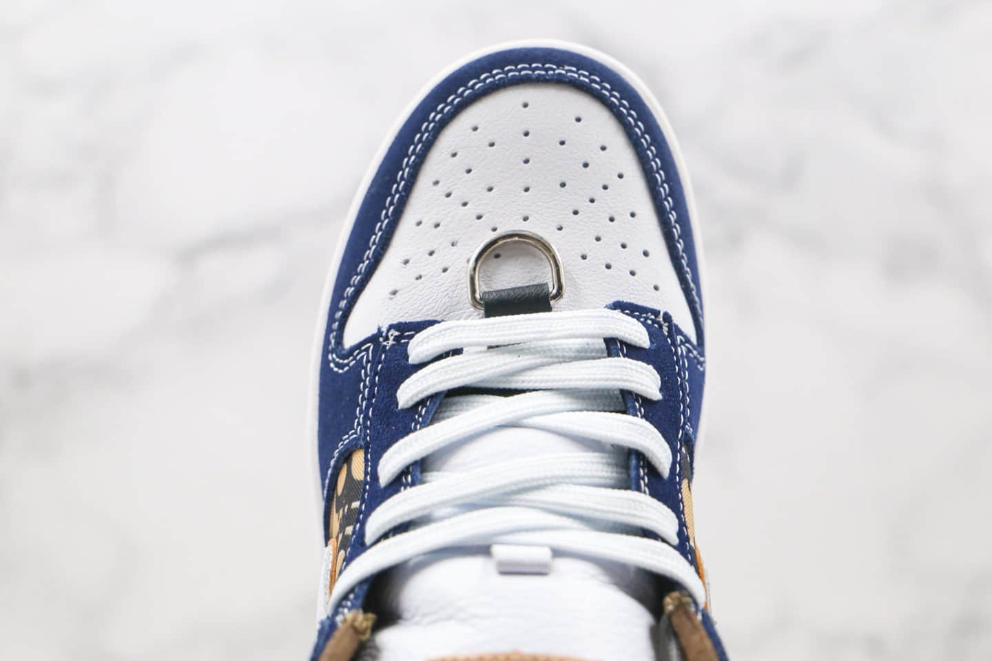 耐克Nike Dunk Low Pro x Dior纯原版本迪奥联名款低帮SB DUNK板鞋黑棕白色原盒原标内置气垫 货号:CU1727-222