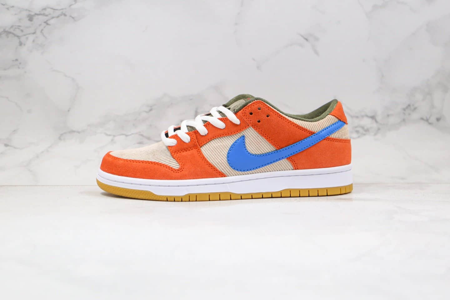 耐克Nike SB Dunk Low Pro Color纯原版本低帮SB DUNK灯芯绒棕蓝色板鞋内置Zoom气垫原盒原标 货号:BQ6817-201
