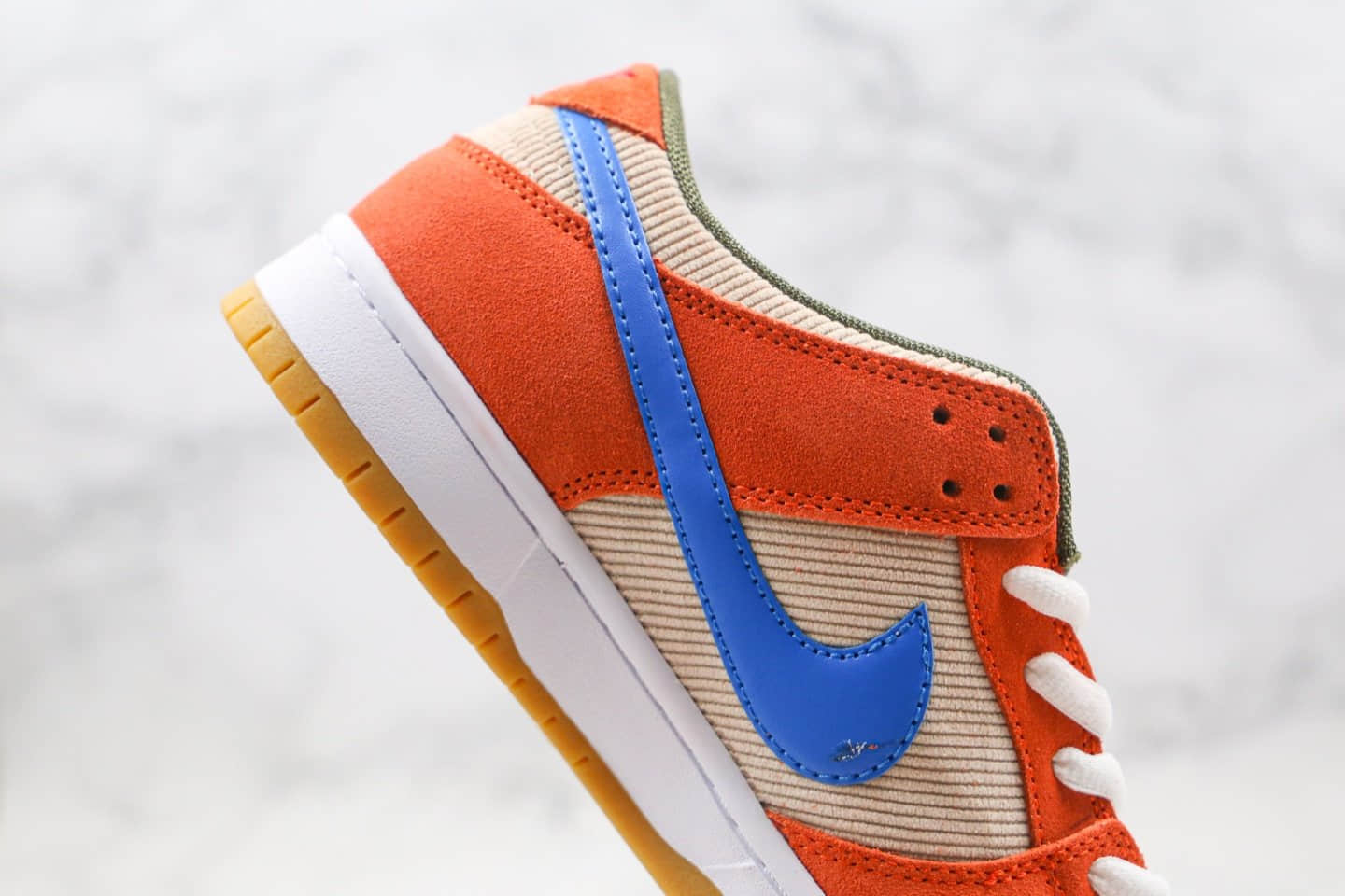 耐克Nike SB Dunk Low Pro Color纯原版本低帮SB DUNK灯芯绒棕蓝色板鞋内置Zoom气垫原盒原标 货号:BQ6817-201