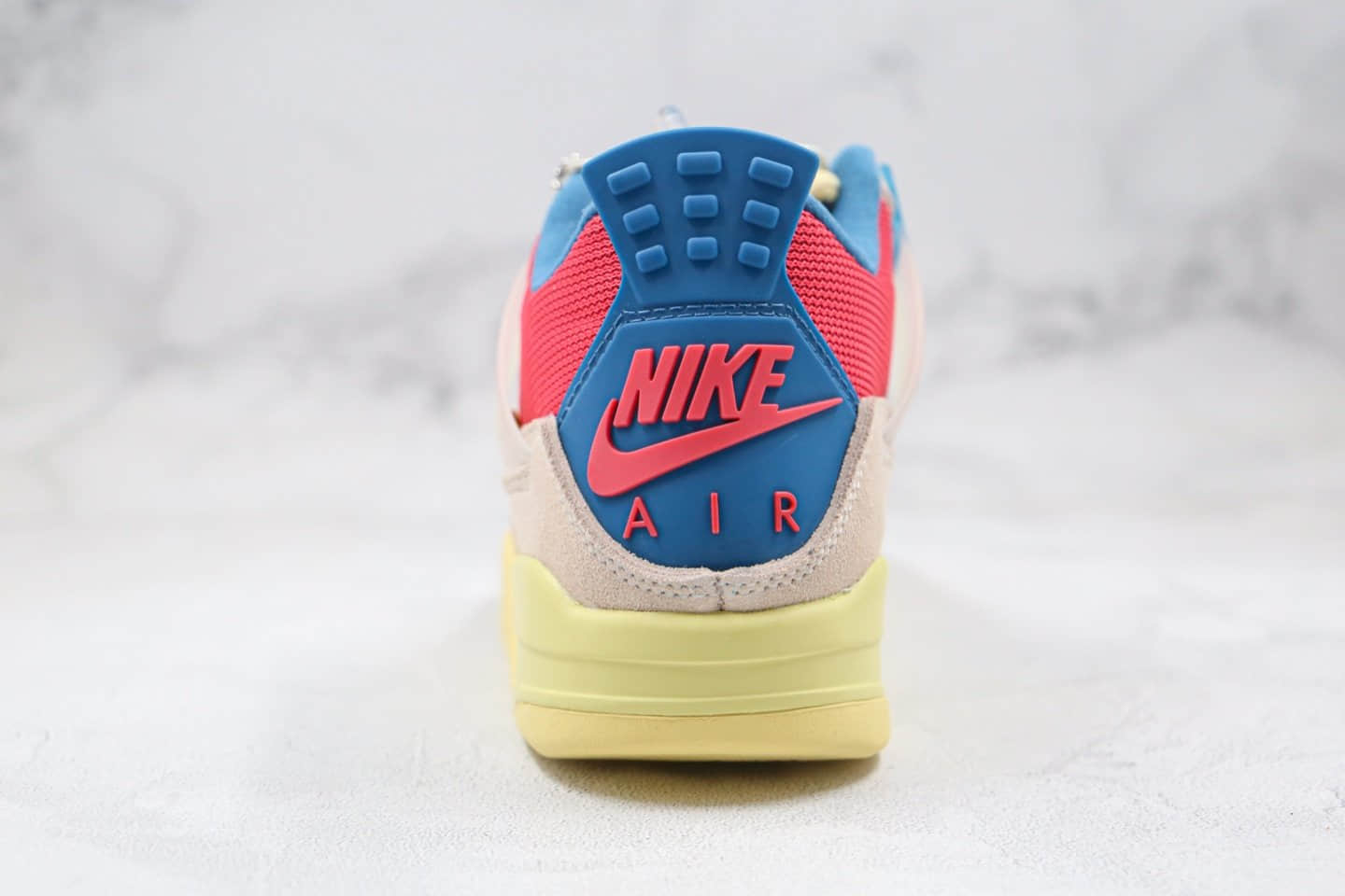 乔丹Air Jordan 4 Retro x Union洛杉矶联名款纯原版本AJ4米白红蓝色原盒原标原档案数据开发 货号:DC9533-800