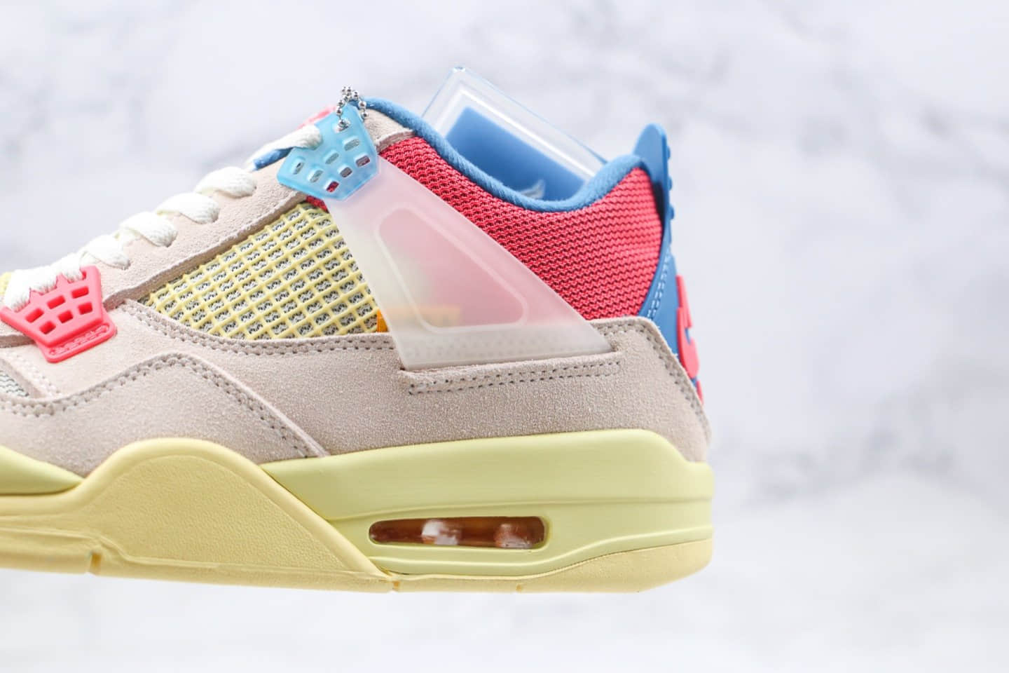 乔丹Air Jordan 4 Retro x Union洛杉矶联名款纯原版本AJ4米白红蓝色原盒原标原档案数据开发 货号:DC9533-800