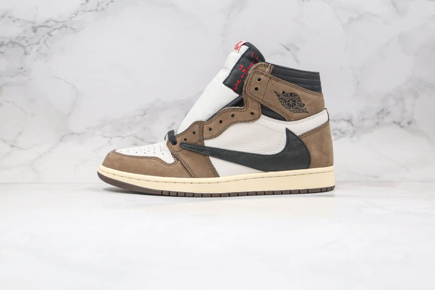 乔丹Air Jordan 1 High OG x Travis Scott纯原版本斯科特联名款高帮AJ1倒钩原楦头纸板打造正确后跟小蛮腰 货号:CD4487-100