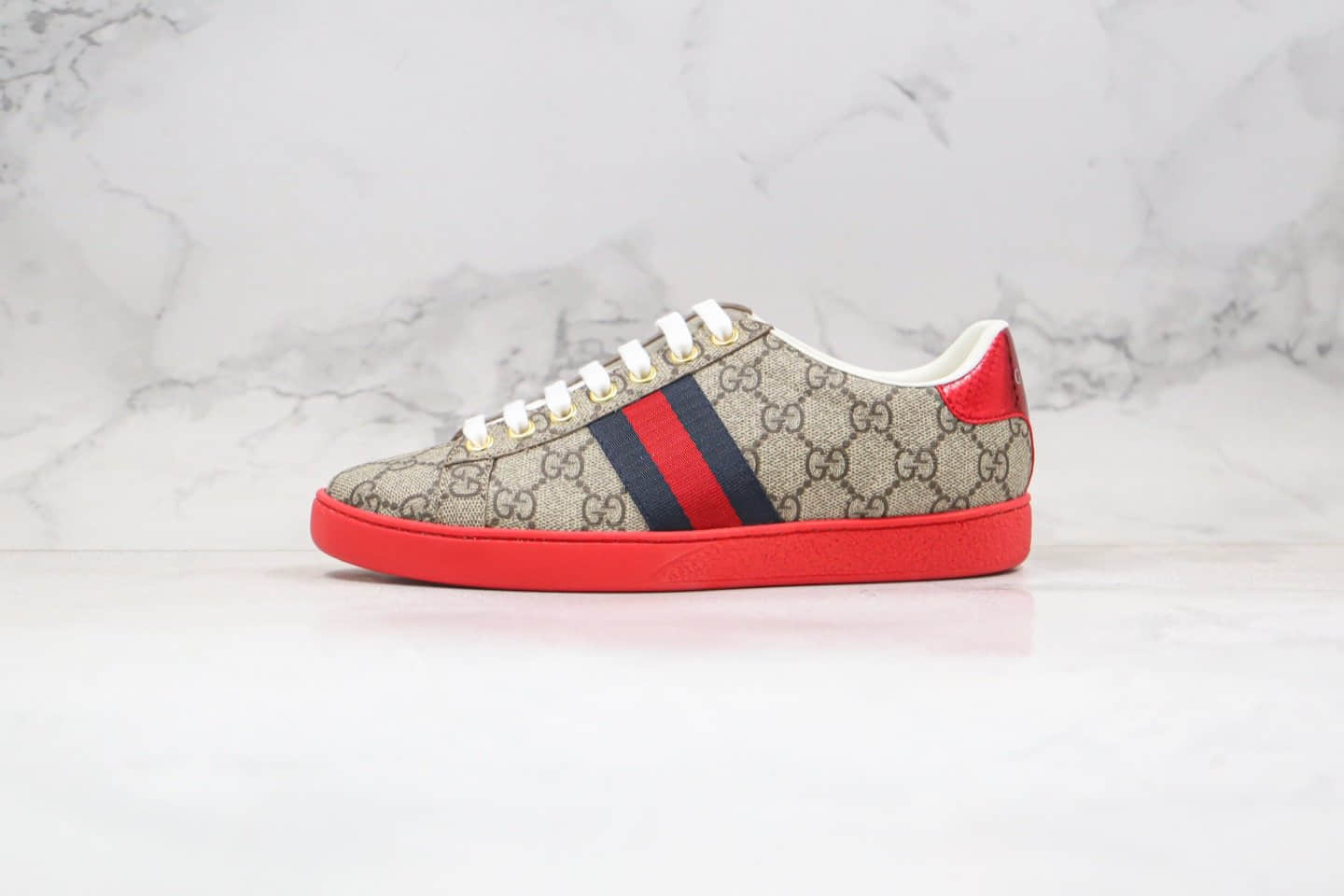 古驰Gucci ACE Embroidered Low-Top纯原版本拼色刺绣系列低帮休闲板鞋乌木色原盒全套原包装配件 (ID:52185) - 图片1